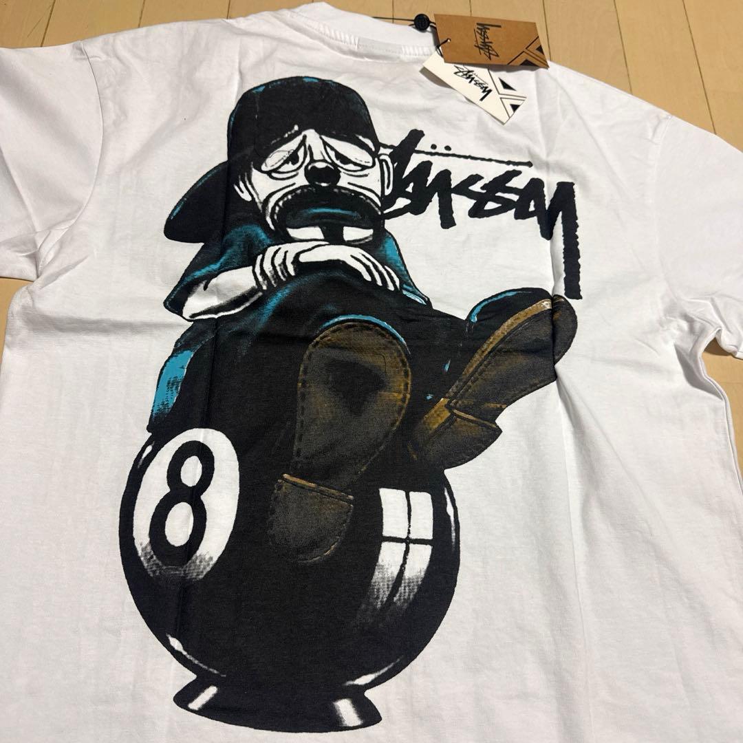 M*S様 STUSSY ステューシー ロゴ ピエロ 白 ストリート Tシャツ