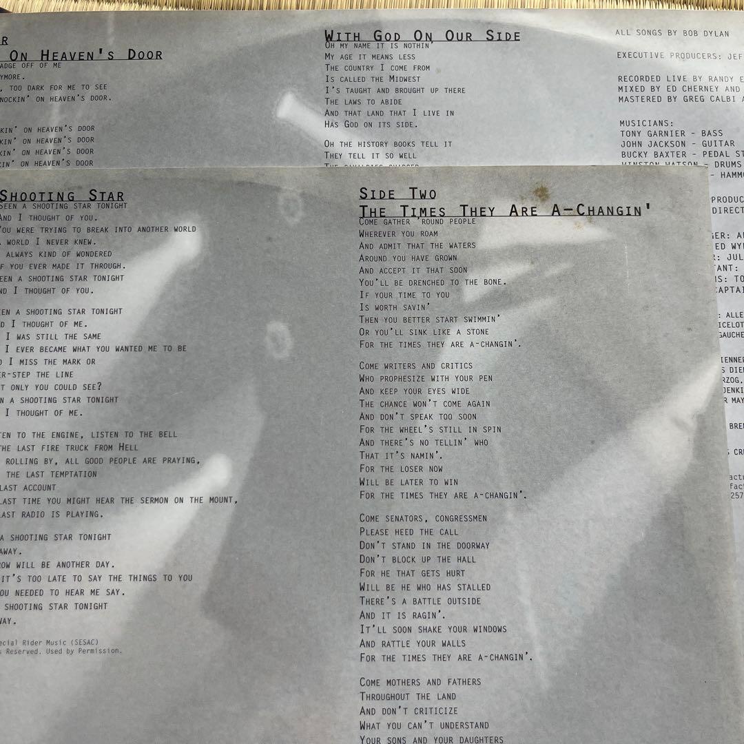 d*2様 Bob Dylan MTV Unplugged レコード