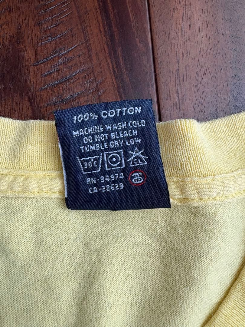 Stussy イエロー Tシャツ Mサイズ　old stussy usa製