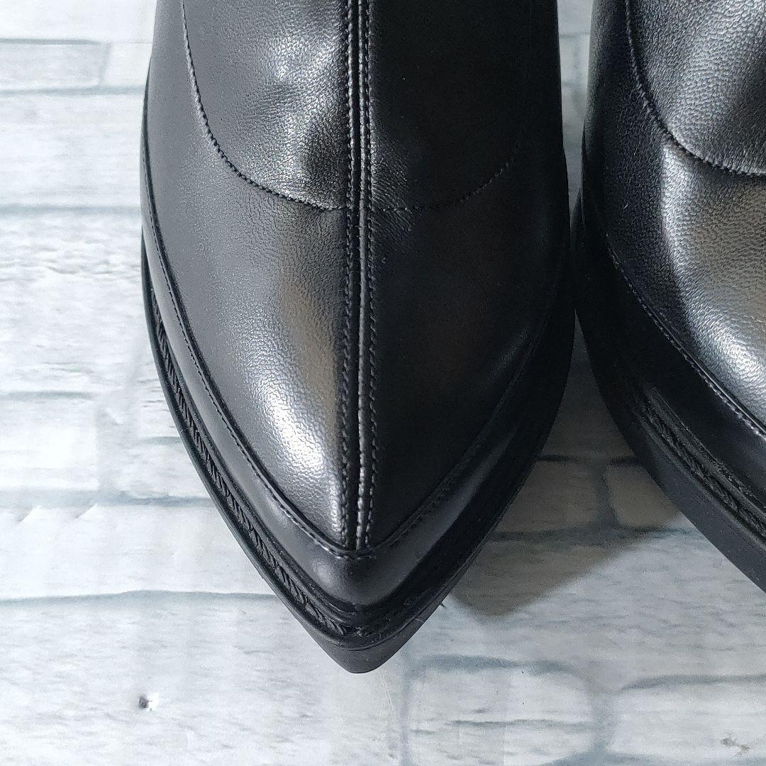 保存袋付き美品✨GUCCI　ラムレザーハイヒールブーツ　黒　36