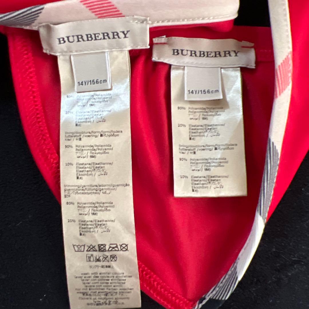 BURBERRY セパレート水着 14Y/156cm レッド