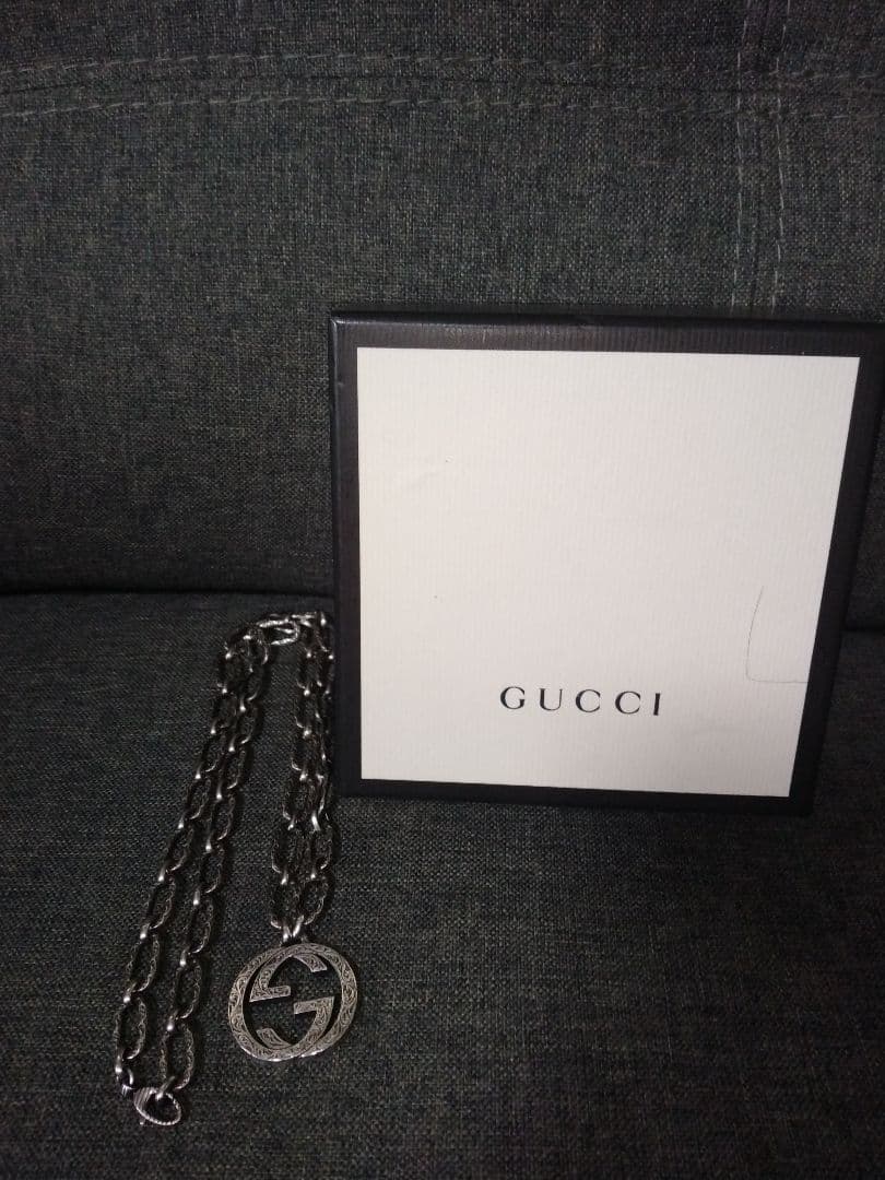 m*a様 GUCCI　アラベスク　インターロッキングネックレス　太めチェーン