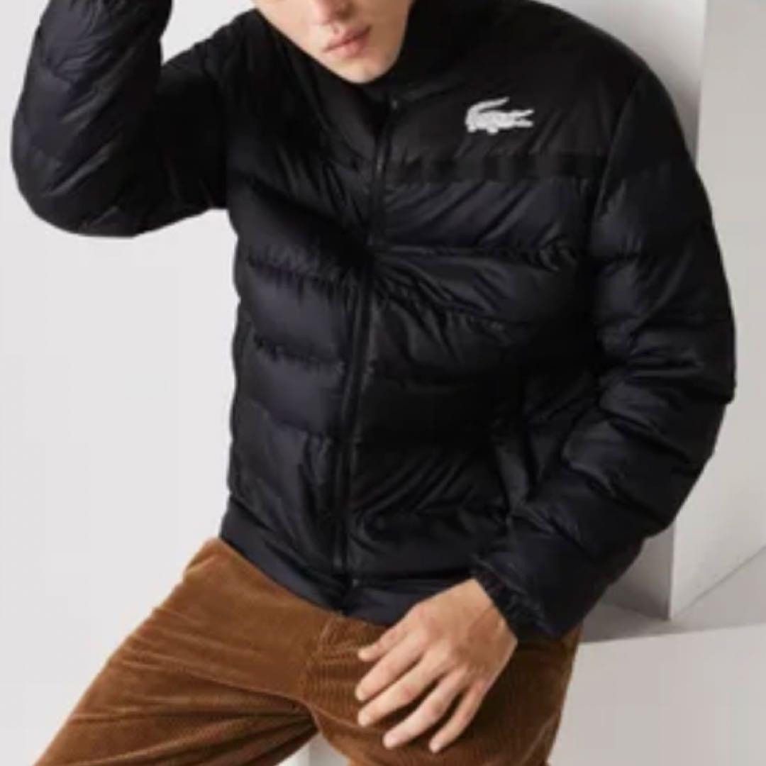【US_Mサイズ】Lacoste ラコステ 黒 中綿ダウンコート ジャケット