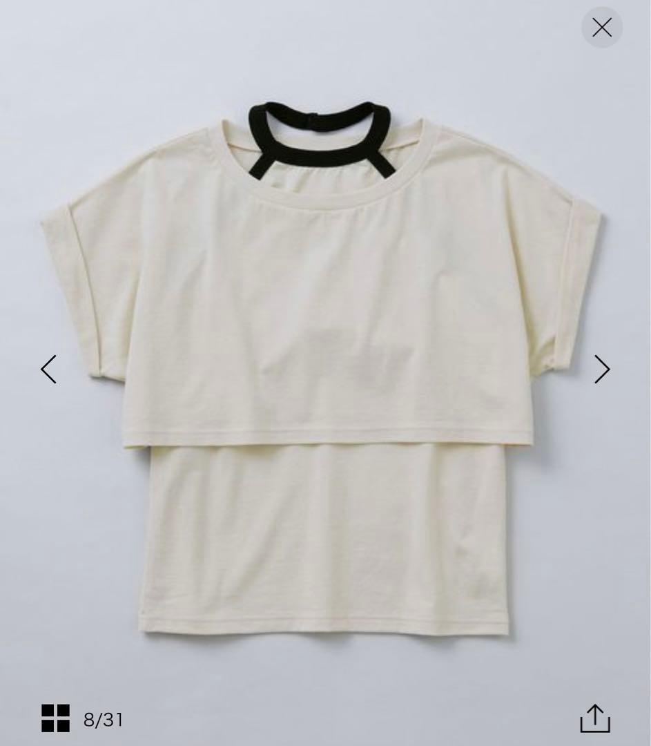roku ロク ナチュラルカラー レイヤードTシャツ FREEサイズ