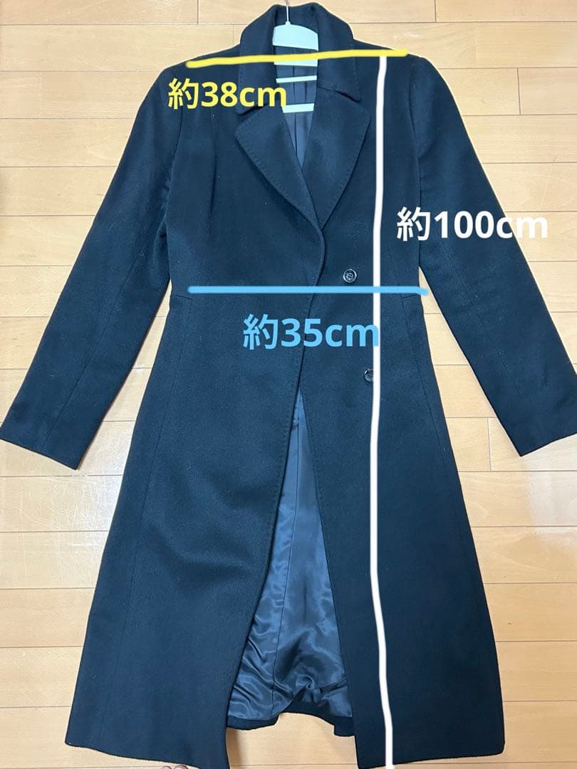 ANAYI ロングコート　ブラック　カシミア
