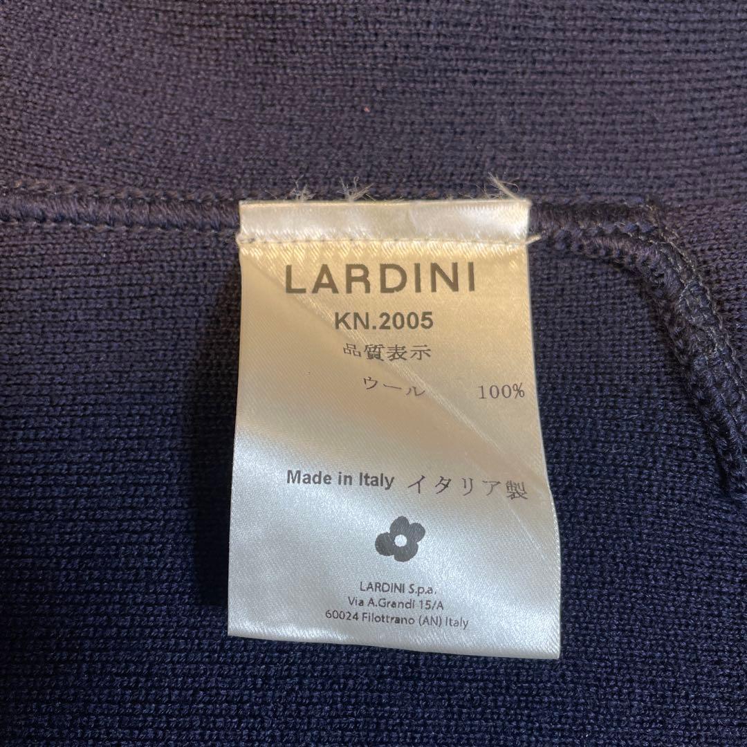 底値‼️タイムセール‼️ラルディーニ 50相当 25AW紺 ウール ニットジャケット