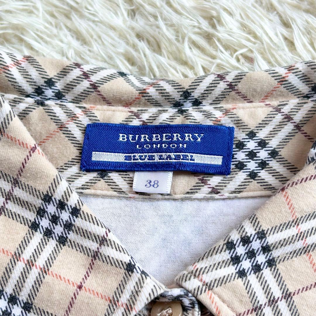 希少✨️BURBERRY ノバチェック ホースロゴ Y2K ポロシャツ 38 M