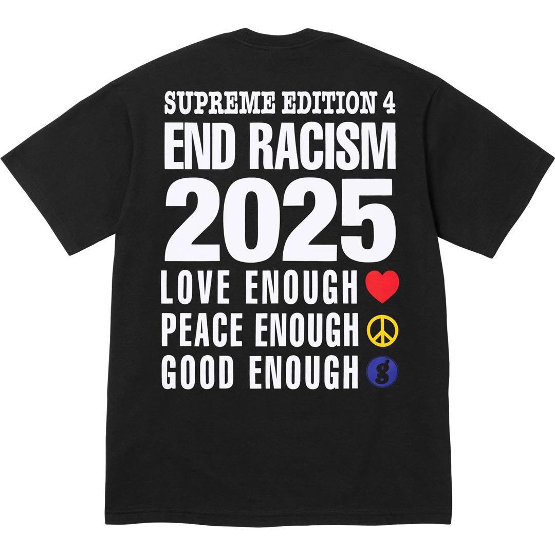 新品 Supreme goodenough End Racism Tee 黒 M