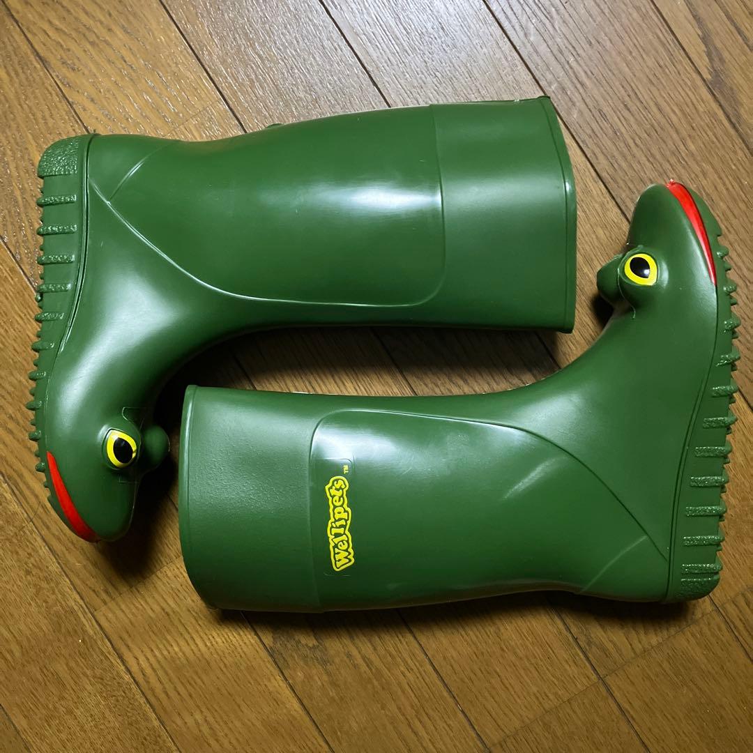 新品 Wellipets ウェリペッツ 廃盤 カエル レインブーツ 18.5cm