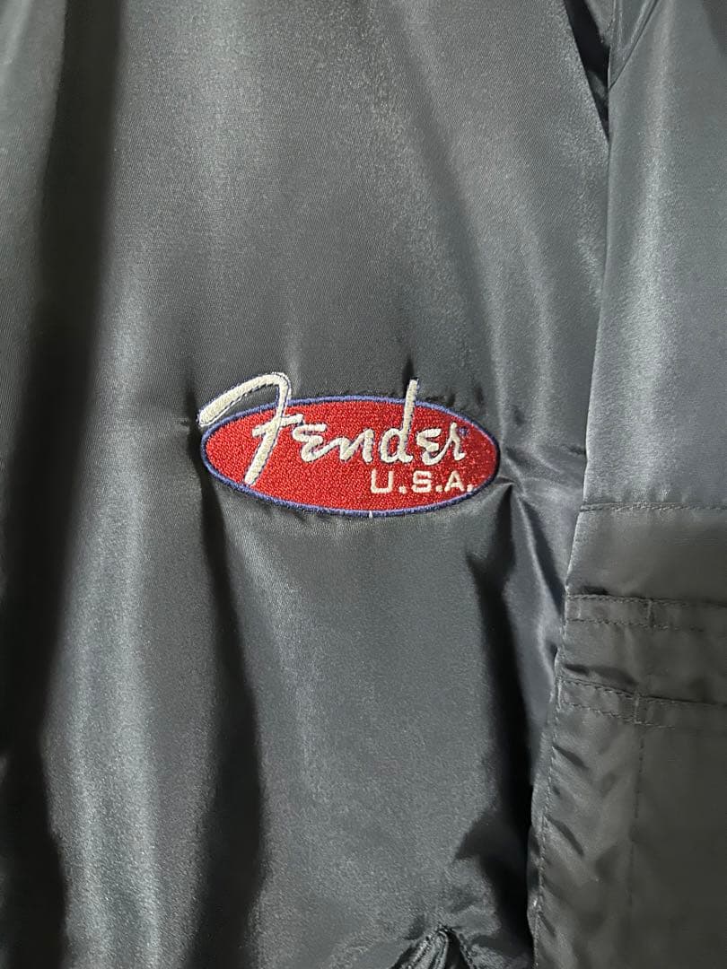 レア　90s fender ma-1 企業ロゴ　サイズL