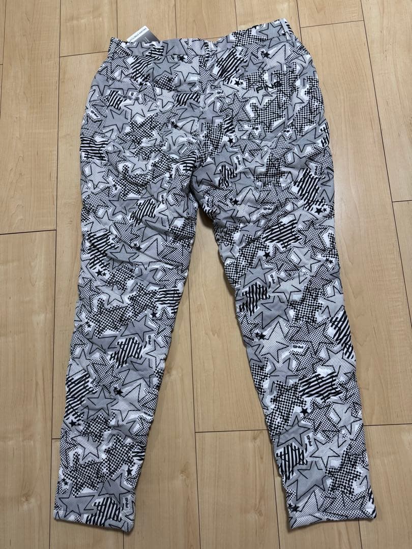 【新品】ゴルフパンツPING バリアンストレッチ 中綿パンツ ブラックプリント
