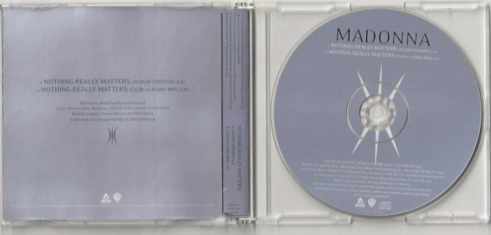 MADONNA　NOTHING REALLY MATTERS　ドイツ盤 貴重CD