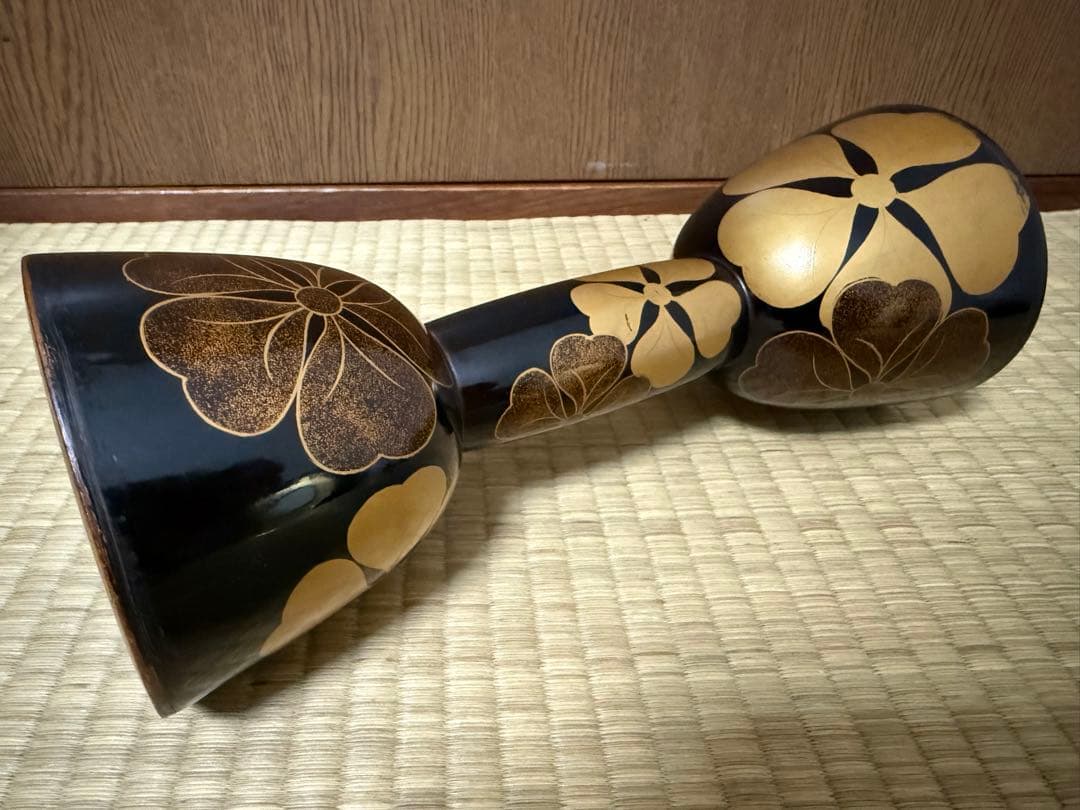よ*し様 値下げ　中古　蒔絵　鼓　胴　小鼓　古胴