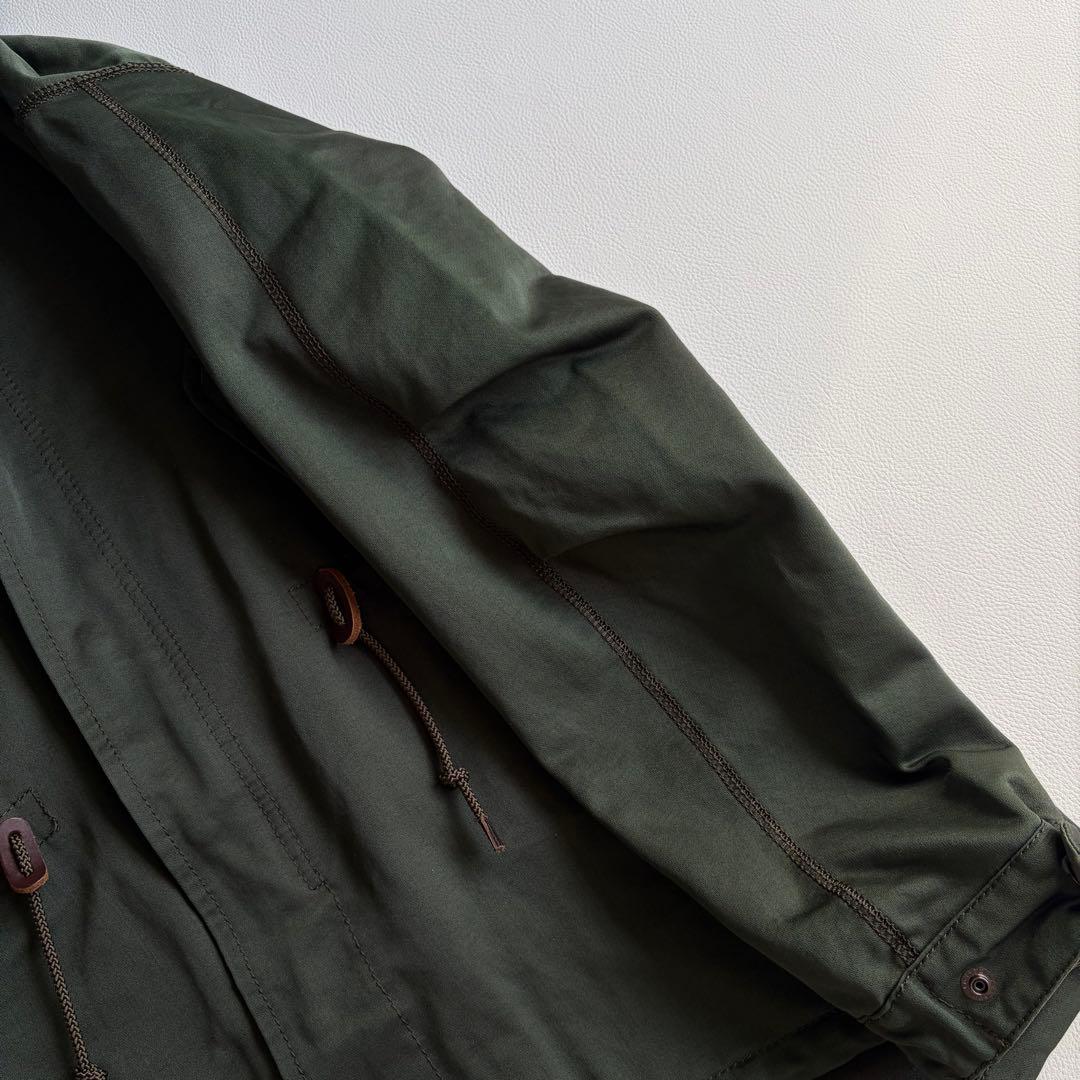 BEAMS +　モッズコート　カーキ　2way　フード　ドロスト　ジャケット