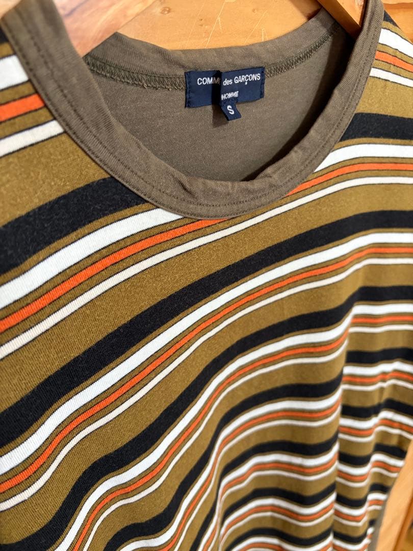 comme des garcons マルチ ボーダー切り替えし Tシャツ