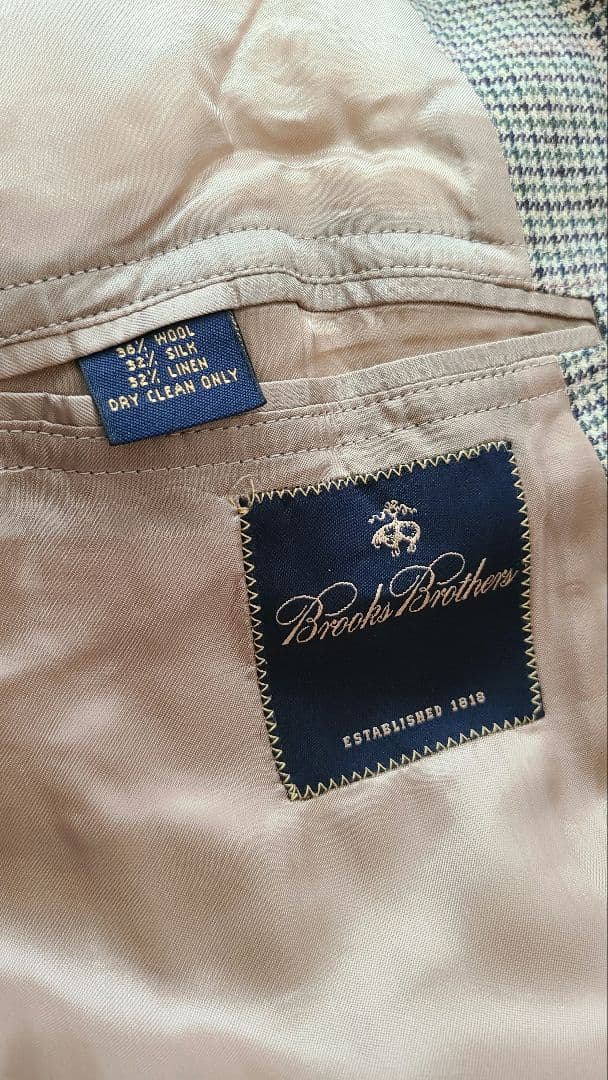 Brooks Brothers イタリア製　テーラードジャケット　シルクリネン
