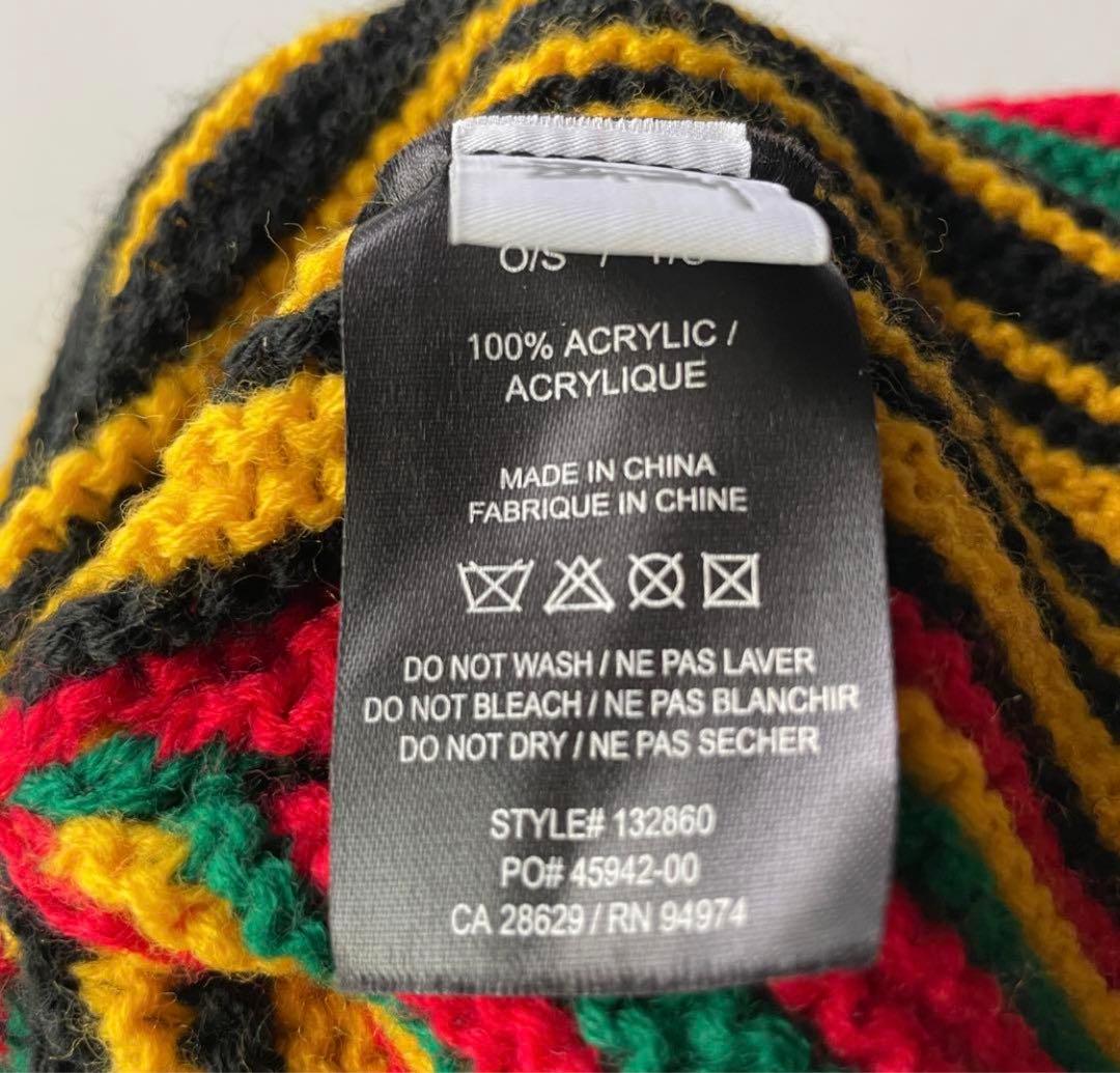 値下げ中早い者勝ち 希少stussy ラスタカラーニット帽