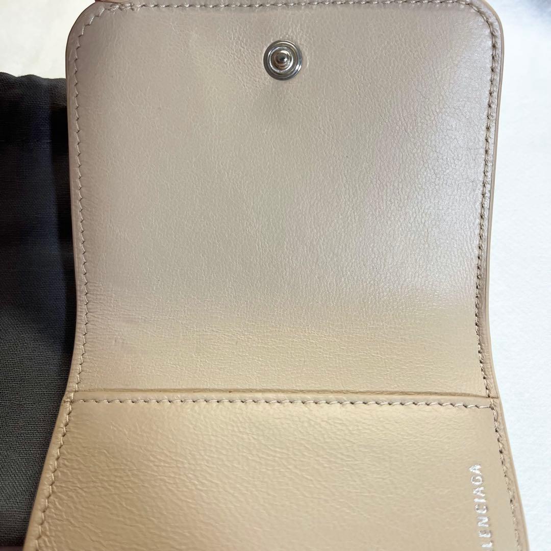 m*a様 BALENCIAGA バレンシアガ 三つ折財布 ベージュ ミニ財布