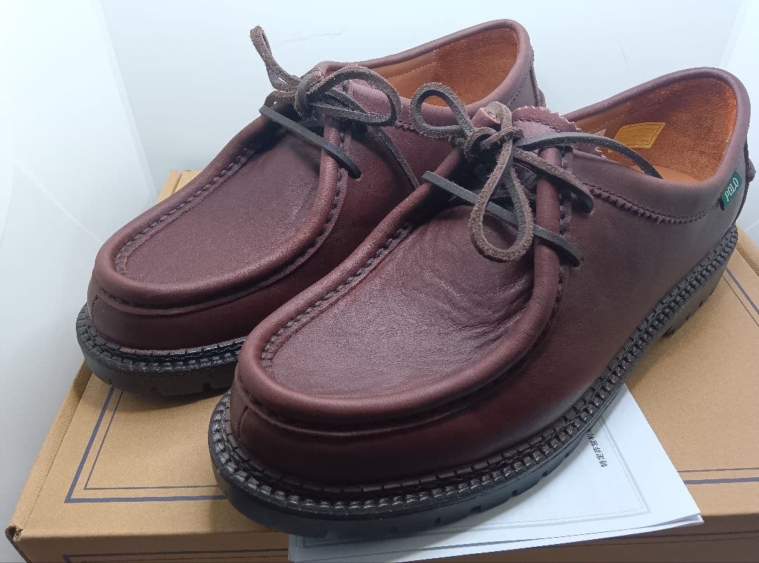 新品ポロラルフローレンチロリアンシューズCM27.5BROWN茶