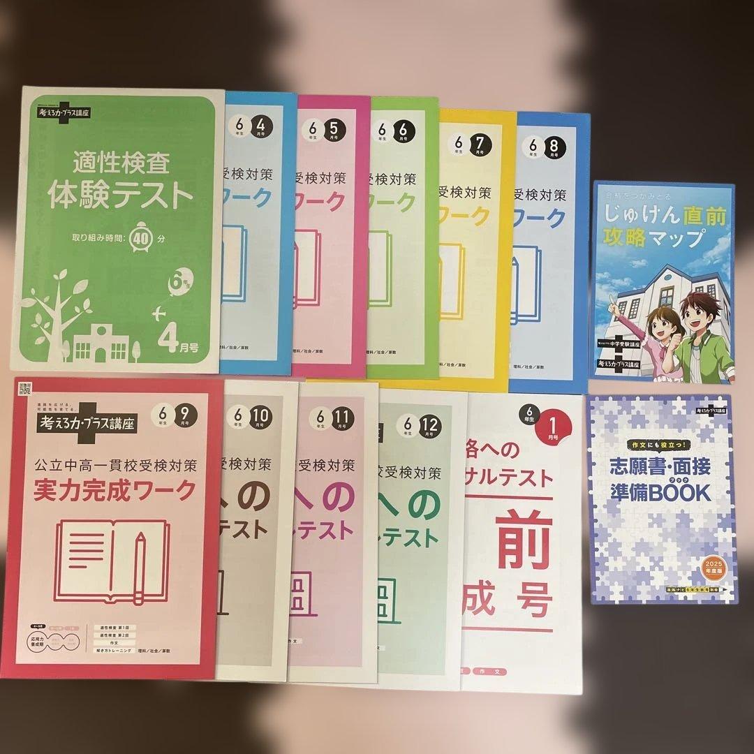 考える力・プラス講座6年生セット（8ヶ月分）