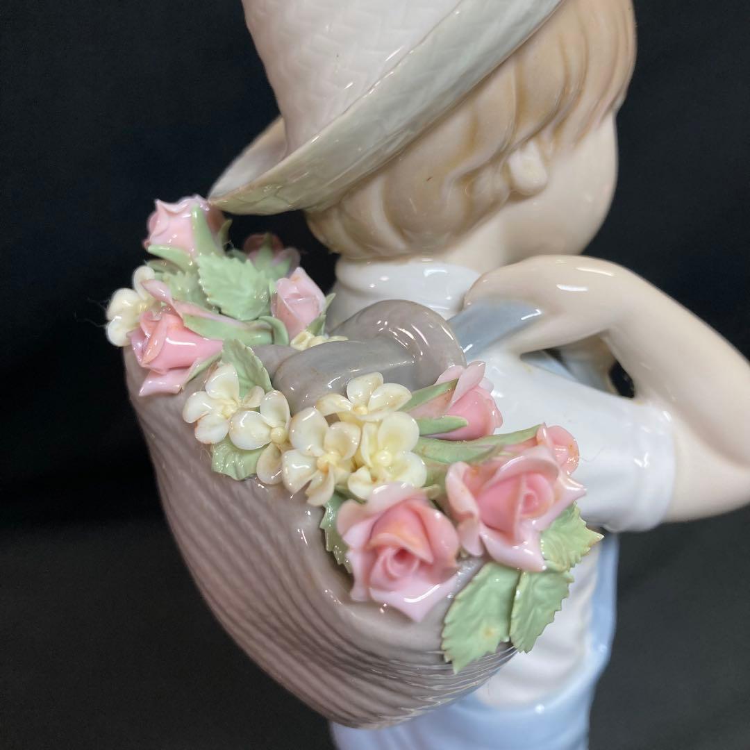 絶版【美品】リヤドロ LLADRO 1286 かごいっぱいのバラ