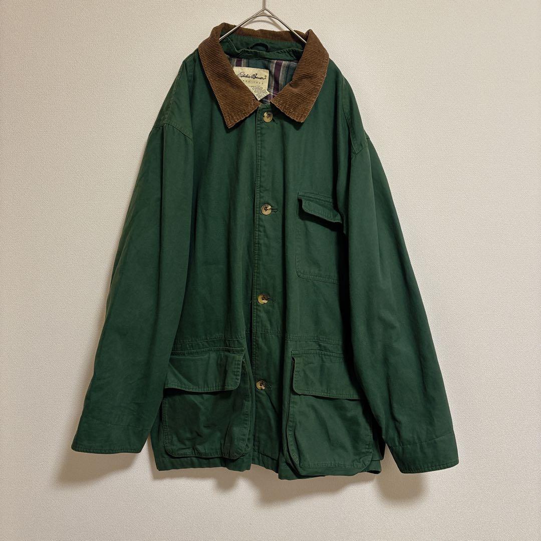 エディバウアー　 L カバーオール ジャケット ハンティングジャケット GRN