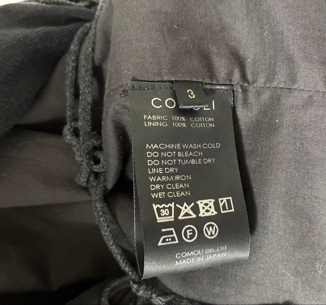 COMOLI 25SS コットンジャージスタンドカラージャケット size3