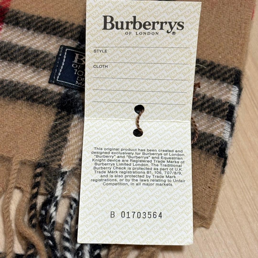 未使用品　Burberrys カシミヤマフラー ノバチェック 英国製