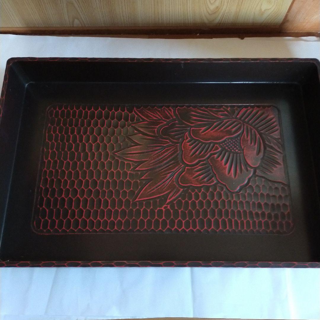 鎌倉彫　木製衣裳箱　2箱　入れ子　昭和レトロ　貴重