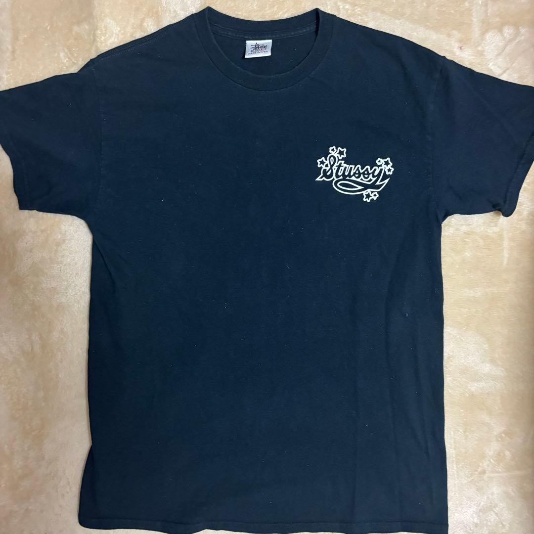 STUSSY ブラック 黒Tシャツ Lサイズ ストゥーシー ステューシー USA