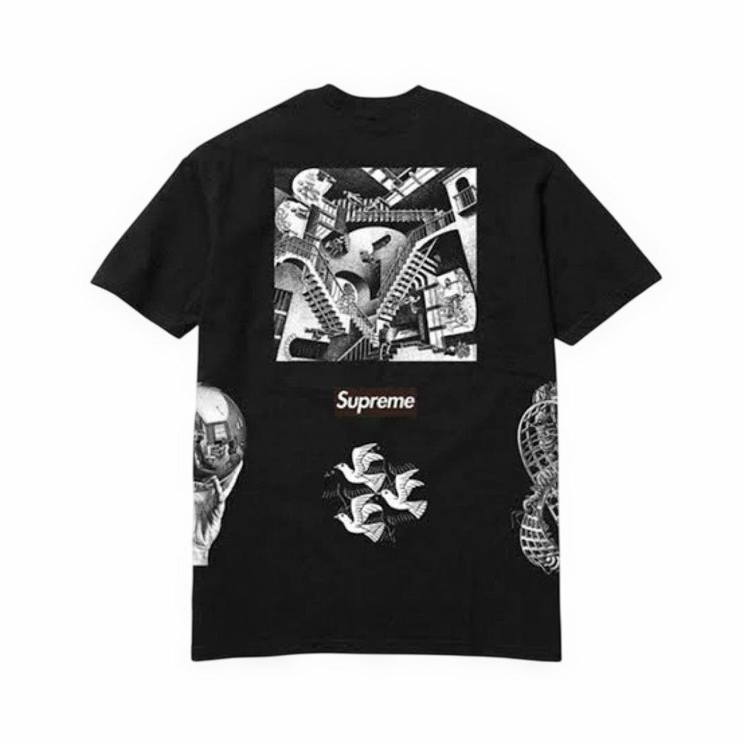 Supreme M.C. Escher Collage Tee ブラック L