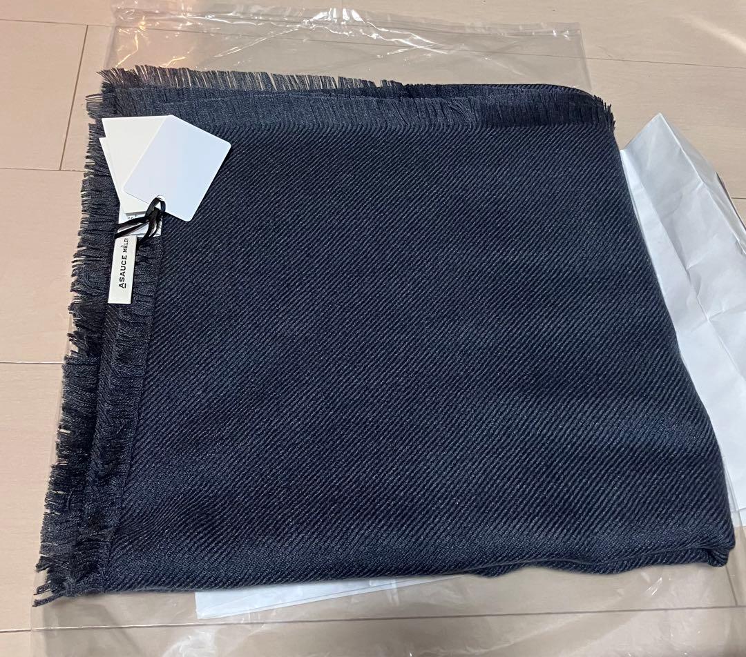 新品未使用【ミモレ別注】アソースメレのカシミヤシルク混ストール　チャコールグレー