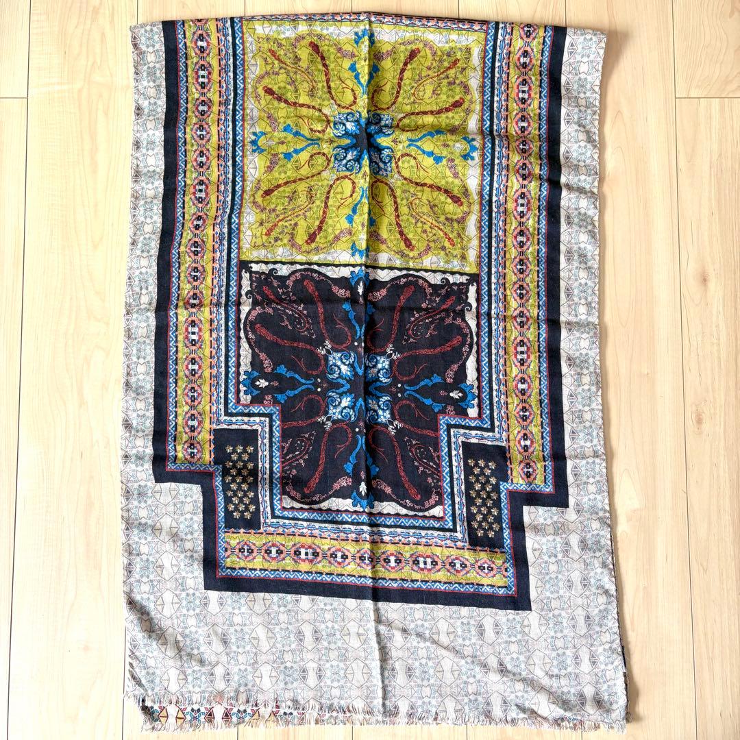 定価12万 イタリア製 ETRO ショール カシミヤシルク リバーシブル