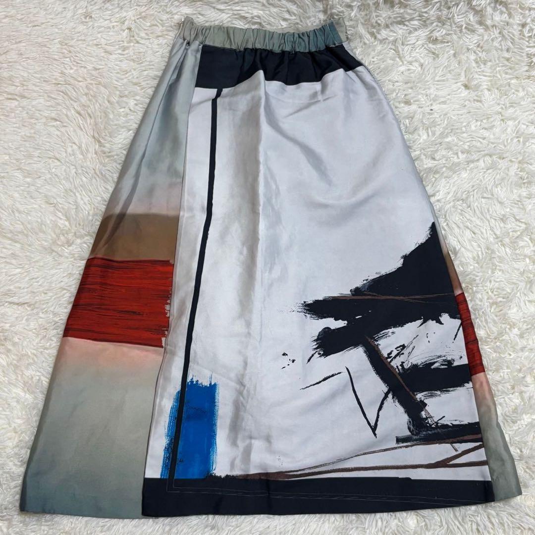 スカート 2601121 Ameri MEDI DRAWING UNEVEN SKIRT