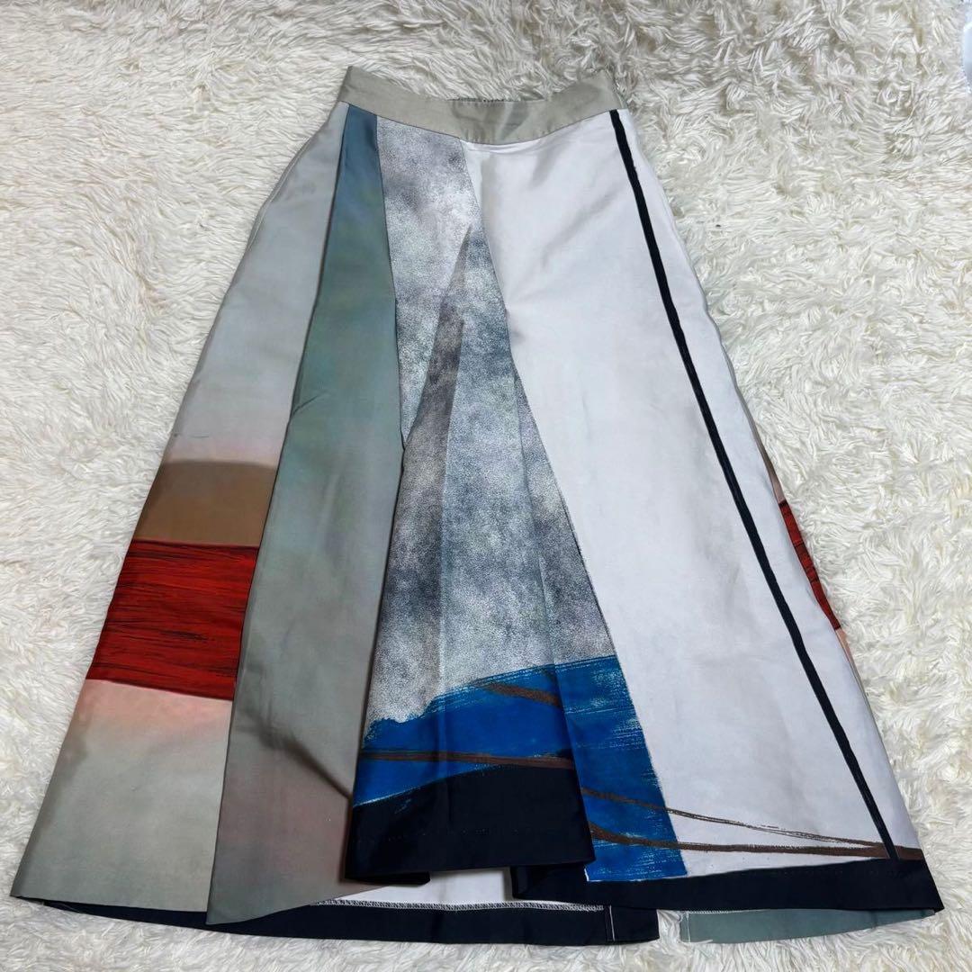 スカート 2601121 Ameri MEDI DRAWING UNEVEN SKIRT