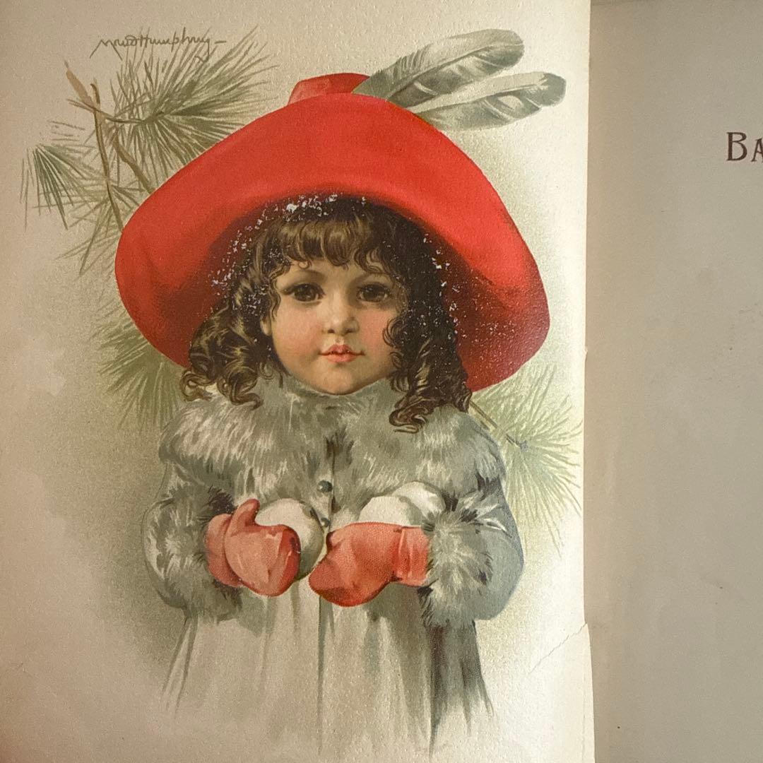 稀少1888年アンティーク美しい挿絵の絵本　洋書　古書ジャンクジャーナル額装にも