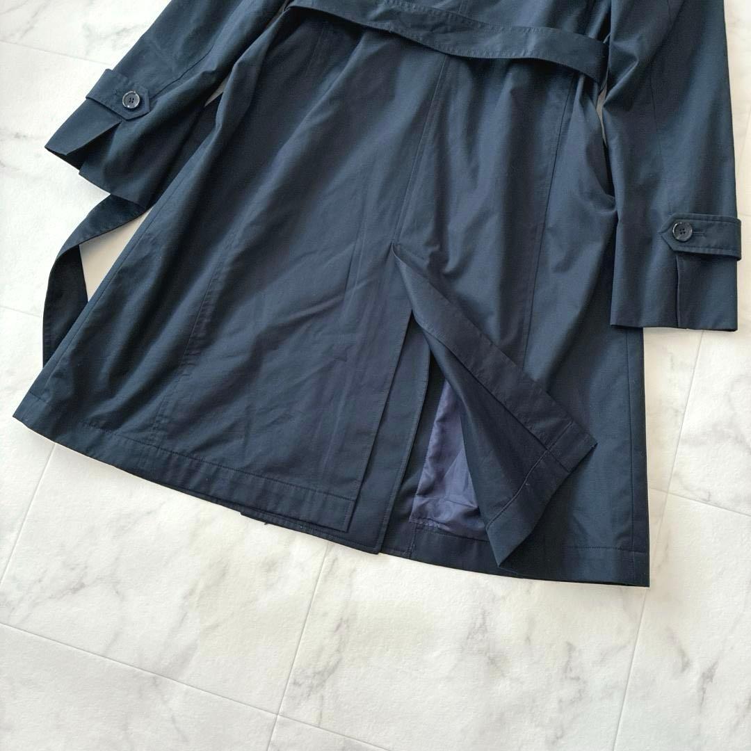現行タグ 23区 トレンチコート 42 ネイビー ベルト付 美品 大きいサイズ
