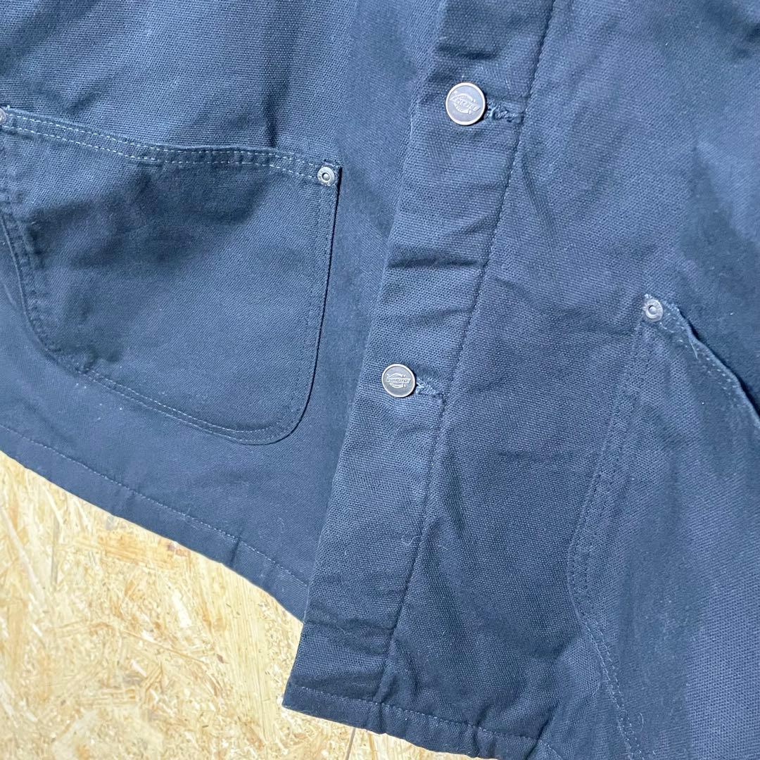 Dickies 黒 XXL ダック地 ブルゾン カバーオール ワークジャケット