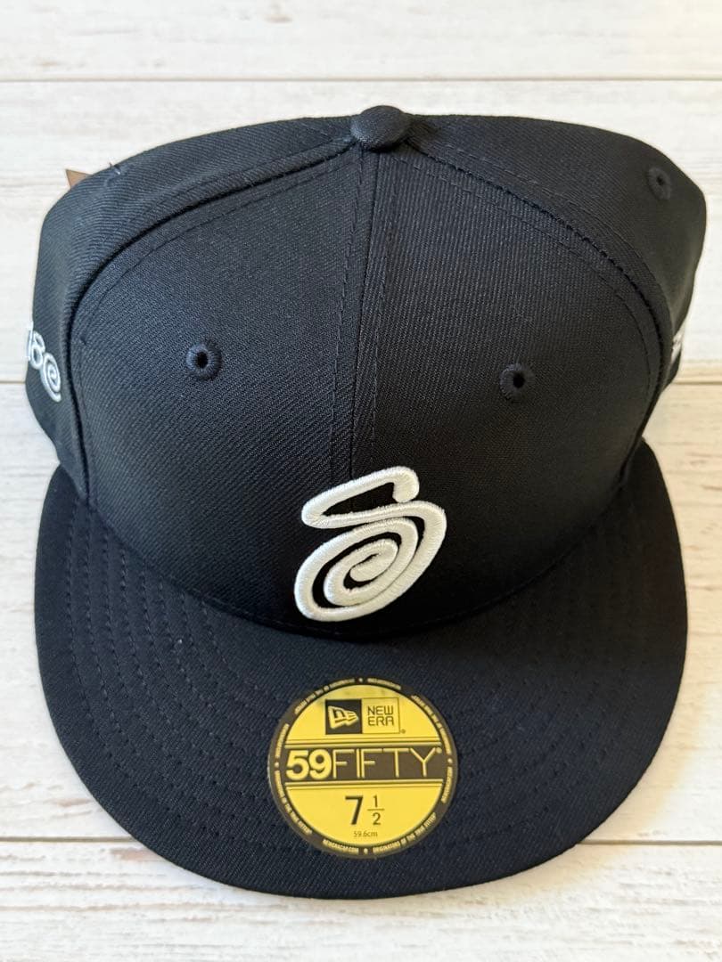 Stussy NEW ERA 59Fifty Curly S 黒 7 1/2