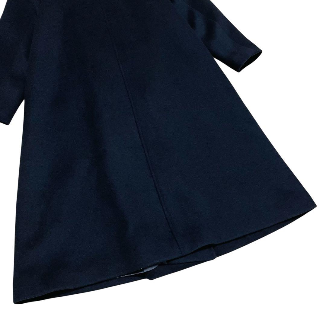 美品✨　steven alan ウールカシミヤテントロングコート ネイビー　S