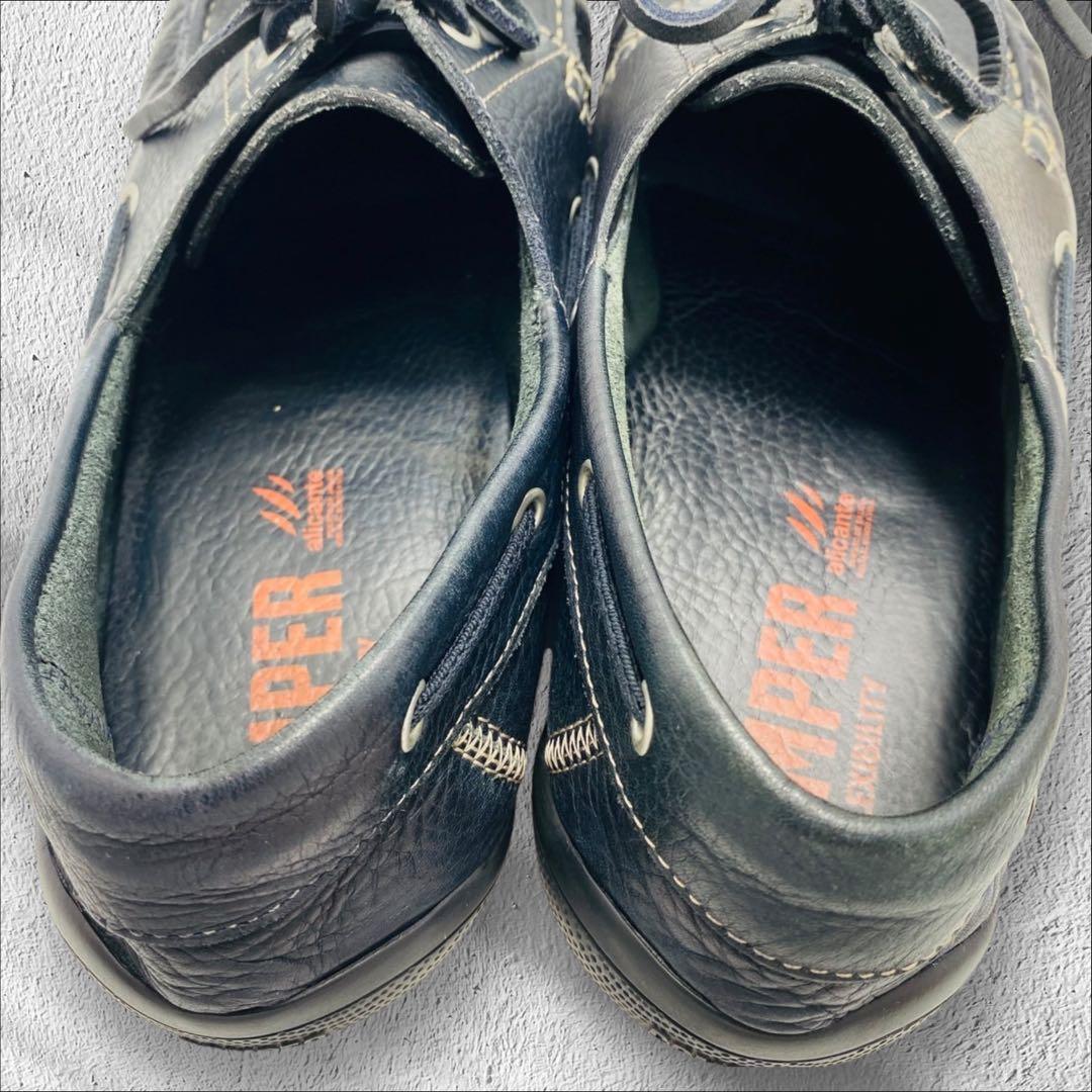 CAMPER デッキシューズ モカシン シボ革 27.5cm