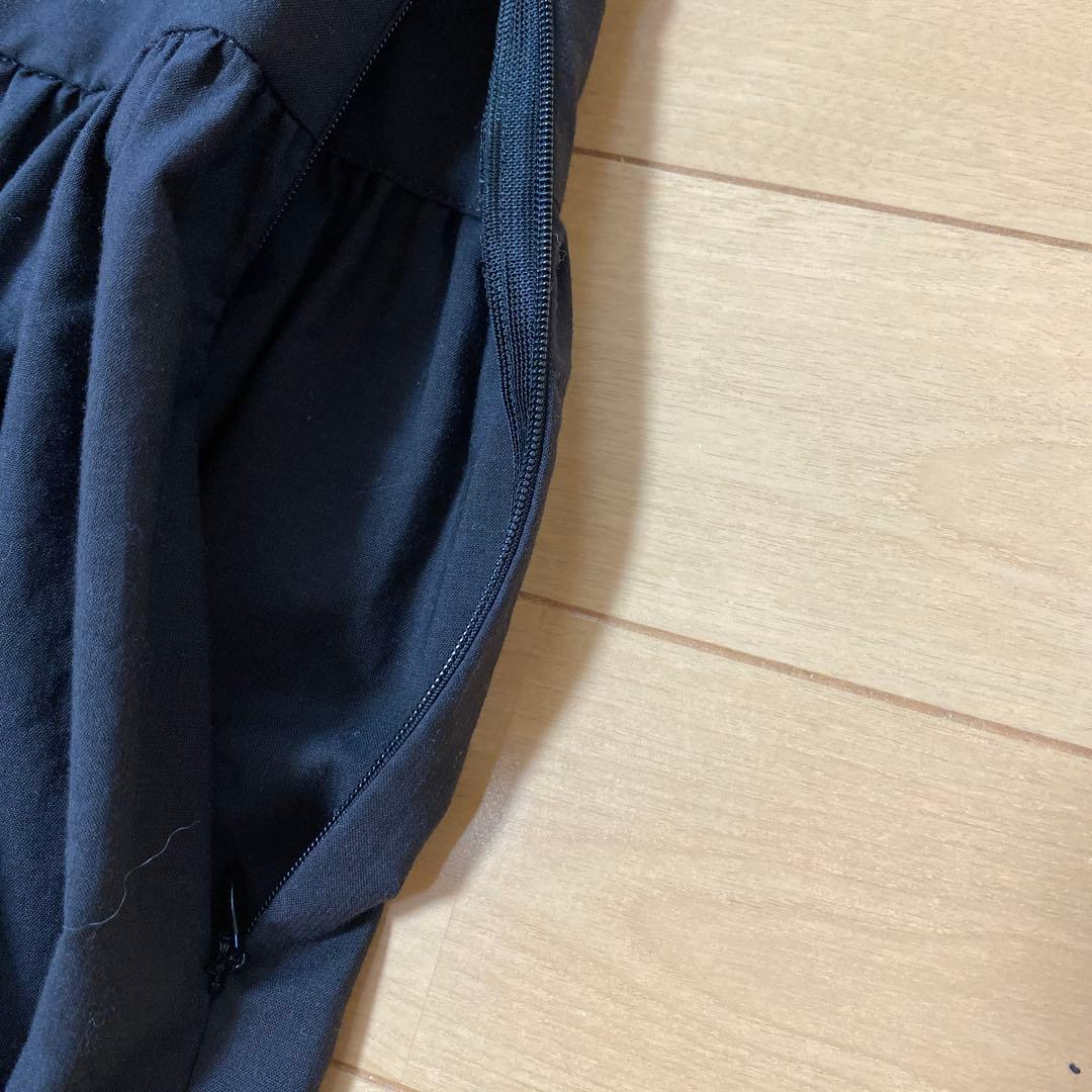 リゼッタ　美品シルク入りワンピース　アガット　ブラック