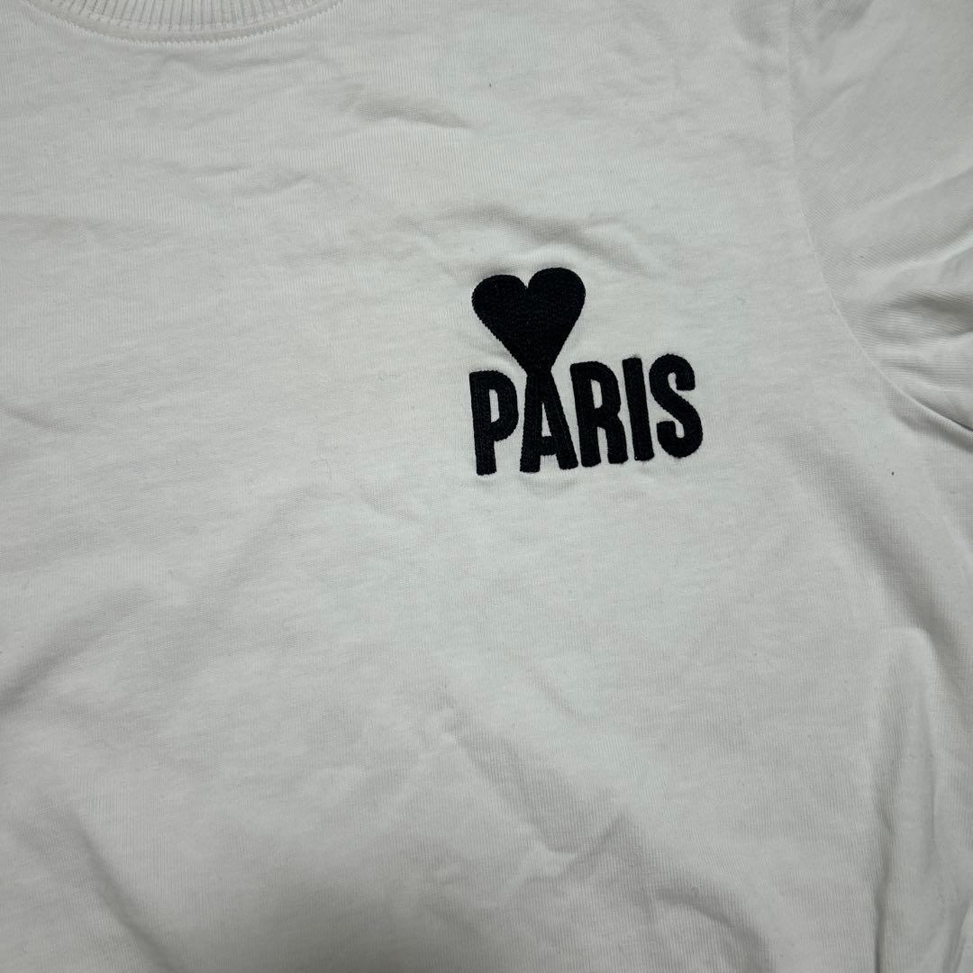 ami PARISプリント ホワイトTシャツ