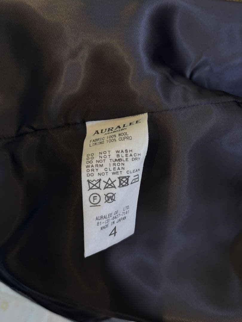 AURALEE オーラリー　 チェック柄 ジャケット サイズ4