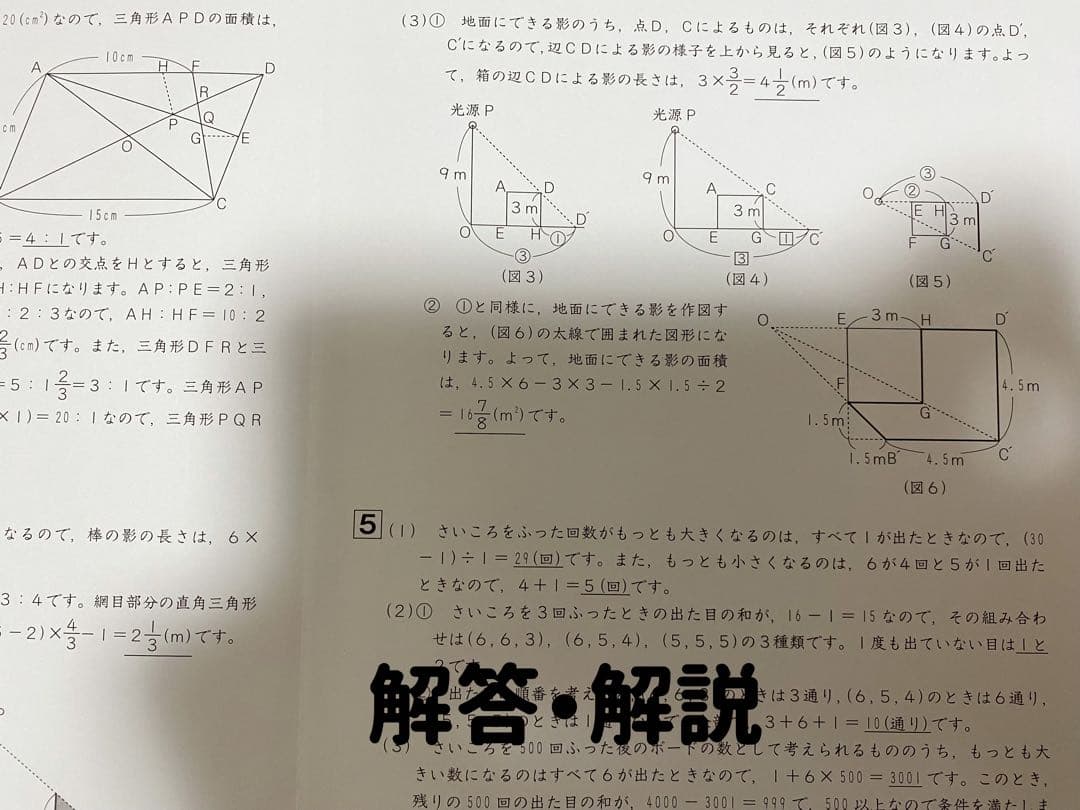 【小6】SAPIX算数 入試問題演習（一年分）