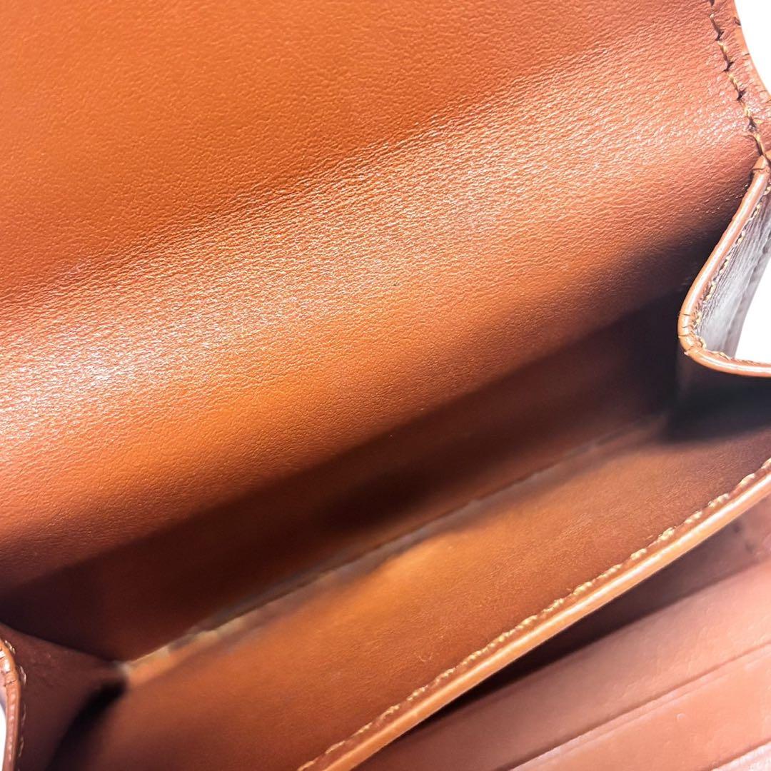 CELINE セリーヌ 三つ折り財布 トリオンフ ブラウン タン