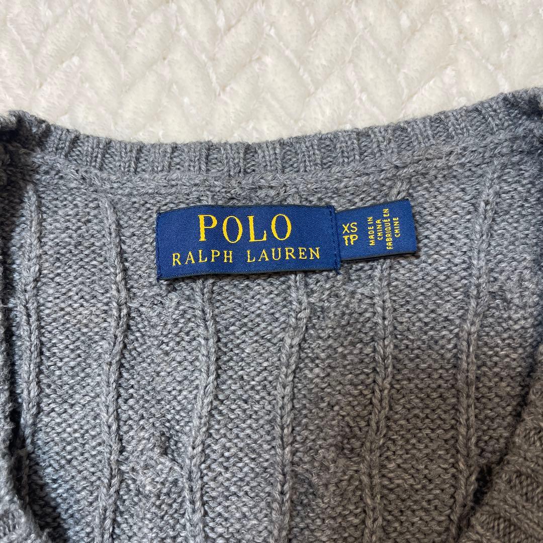 Polo Ralph Lauren グレー ケーブルニット ベスト