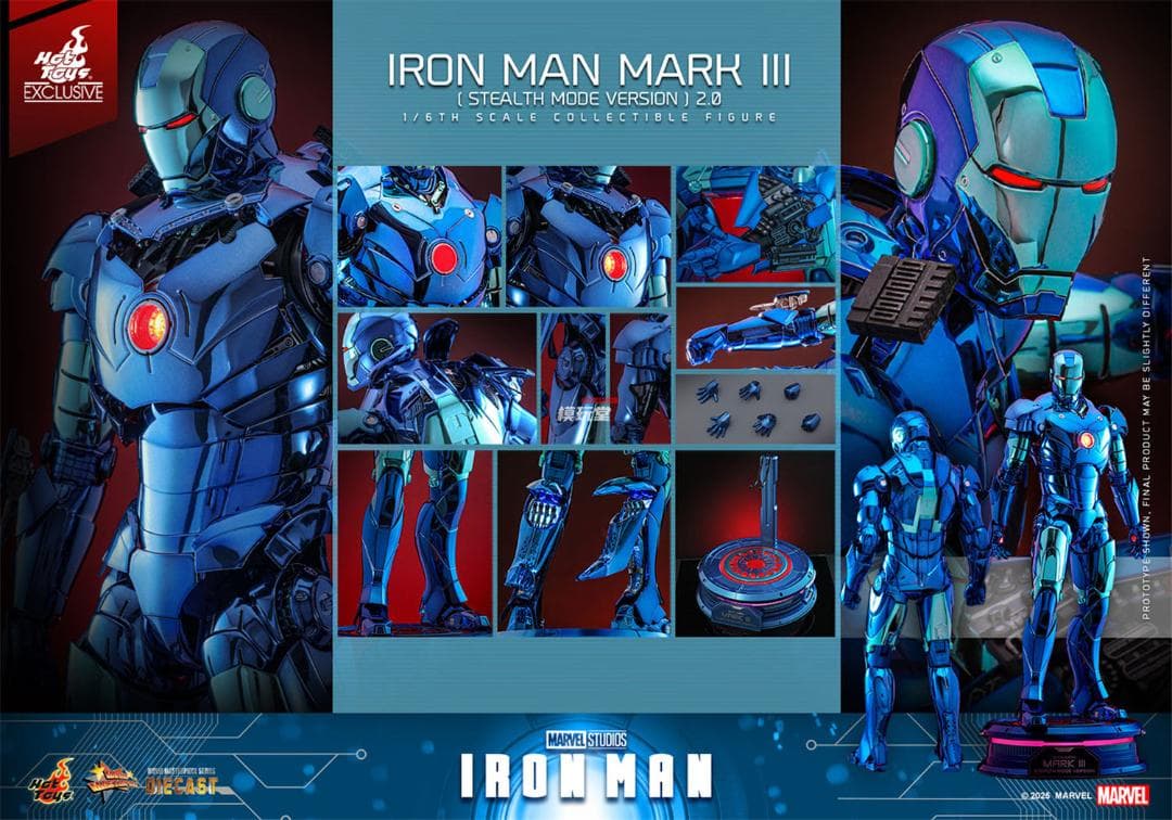 ホットトイズ 1/6 アイアンマン・マーク3 ステルスモード MMS814D71