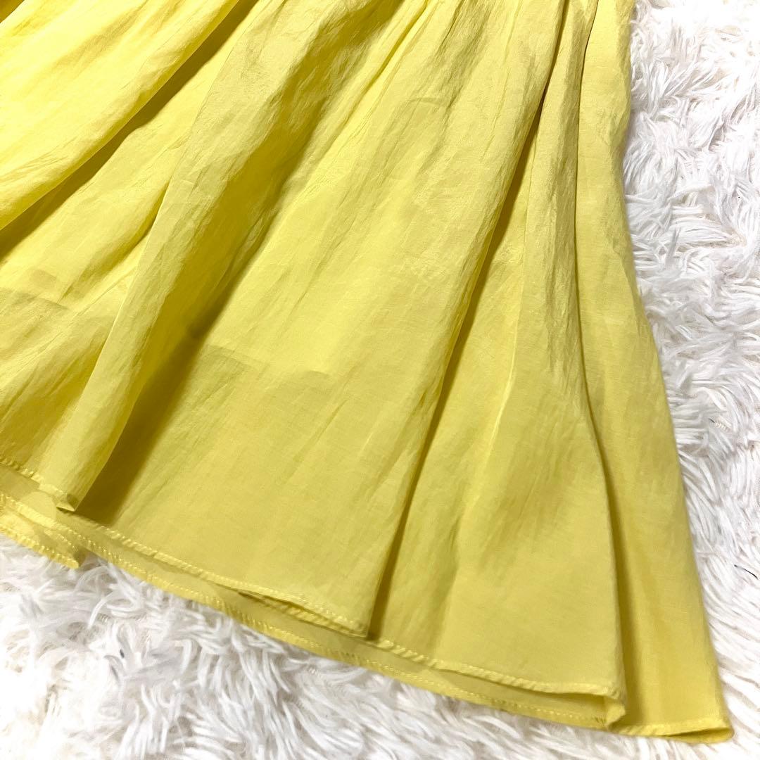 極美品✨【ANAYI 】フレアロングスカート トリアセ×綿 38 上品光沢マキシ