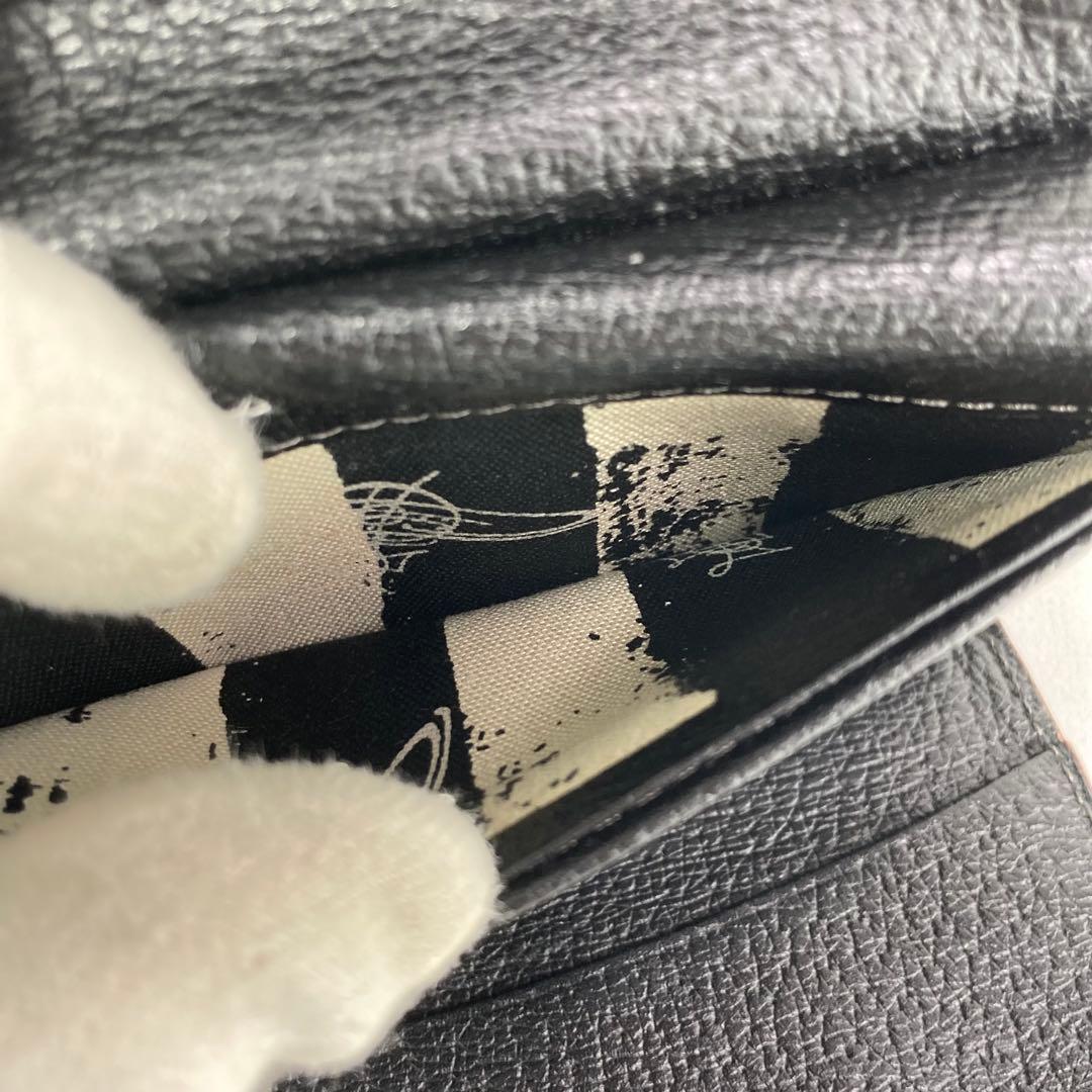 【美品】Vivienne Westwood 三つ折り財布　ブラック　オーブロゴ